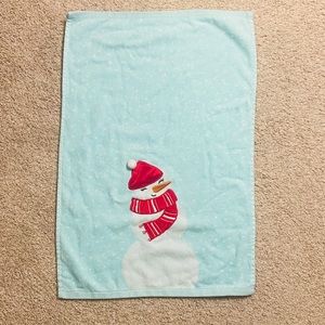 LC Lauren Conrad Snowman Bath Hand Towel 16x25, brand new never used